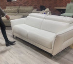 Rapido convertible leather sofa L198cm - Klyna