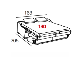 Schéma dimensions – Taha – 168×205 cm