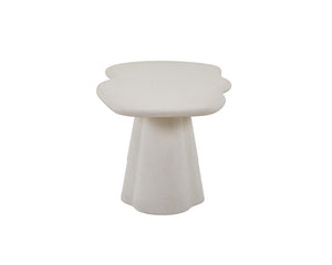 Table à manger Simo - vue face - forme organique effet béton ciré 