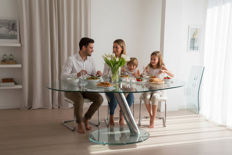 table extensible en verre