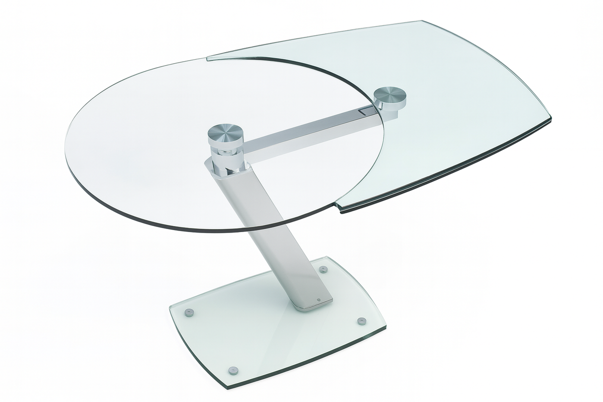 Extendable glass table 134x90cm - Zara