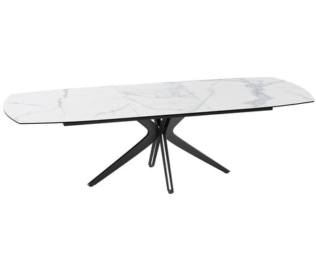 Table céramique extensible blanc de salle à manger - Akante - Souffle d'intérieur 