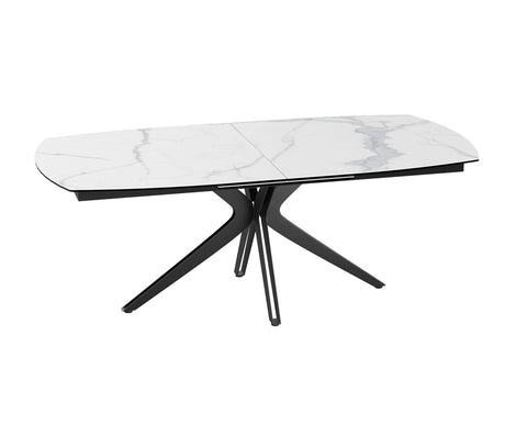 Table céramique extensible blanc de salle à manger - Akante - Souffle d'intérieur 