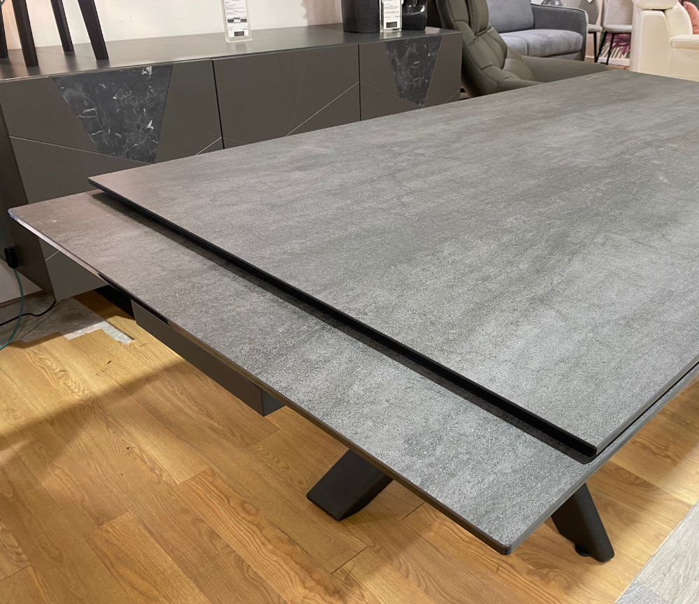 Table ceramique extensible italienne pied central - Souffle d'intérieur