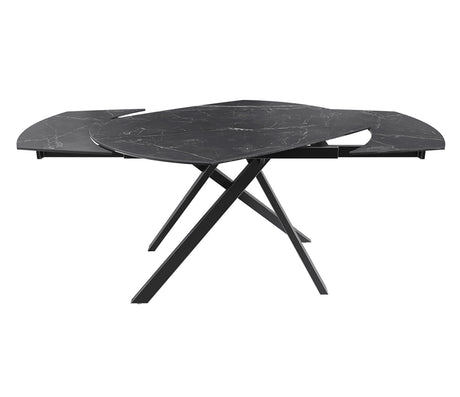 Table akante céramique extensible pieds métal noir - Souffle d'intérieur