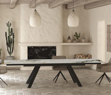 Table céramique extensible marbre doro design - Akante - Souffle d'intérieur