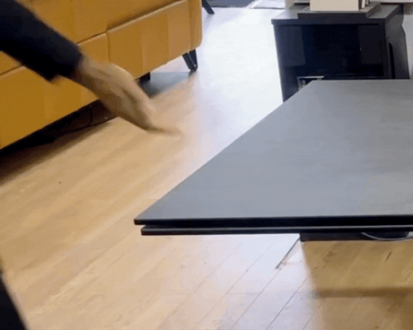 Table céramique extensible design gris anthracite - Souffle d'intérieur