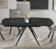 Table céramique marbre noir extensible - Souffle d'intérieur