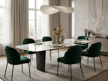 Grande table céramique ovale auguste en ambiance - Souffle d'intérieur