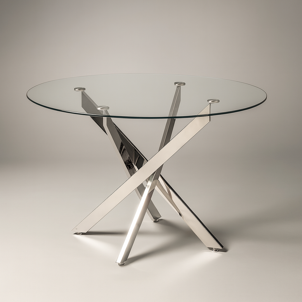 table ronde en verre