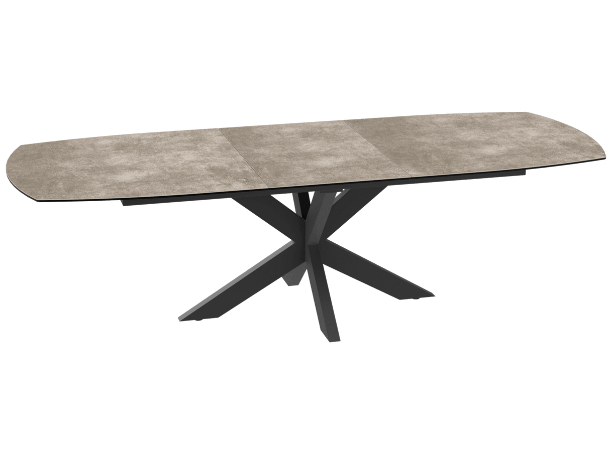 Table a manger céramique extensible avec rallonges taupe argile - Akante - Souffle d'intérieur