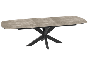 Table a manger céramique extensible avec rallonges taupe argile - Akante - Souffle d'intérieur