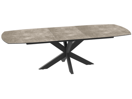 Table a manger céramique extensible avec rallonges taupe argile - Akante - Souffle d'intérieur