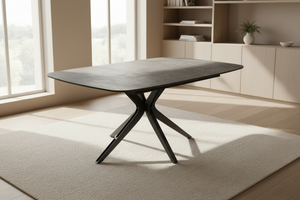 table carre ceramique extensible ouverte - Lima -Akante