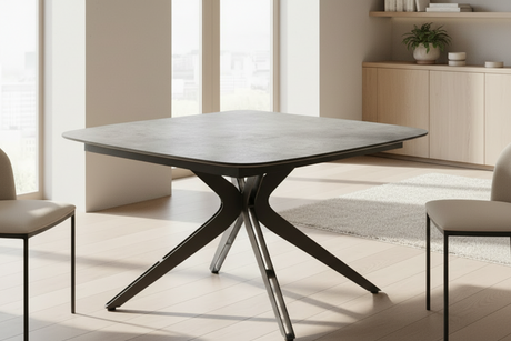 table carre ceramique extensible fermé - Lima -Akante