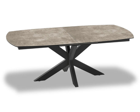 Table a manger céramique extensible avec rallonges taupe argile - Akante - Souffle d'intérieur
