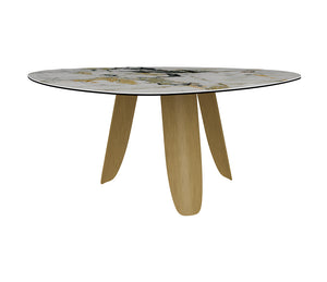 Table avec plateau céramique marbre - Akante - Souffle d'intérieur