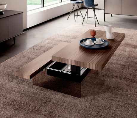 Table basse avec plateau relevable bois - Ozzio - Souffle d'intérieur