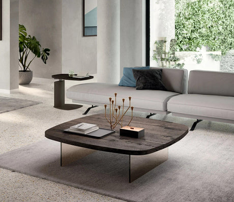 Table basse avec plateau relevable bois - Ozzio - Souffle d'intérieur