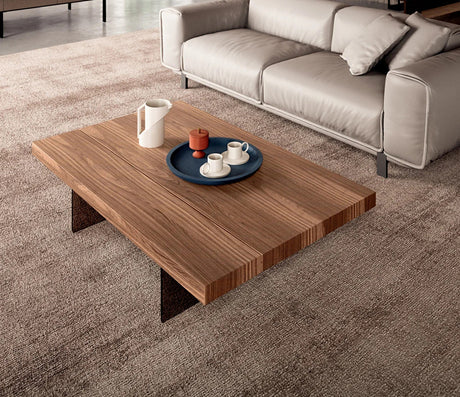 Table basse avec plateau relevable bois - Ozzio - Souffle d'intérieur