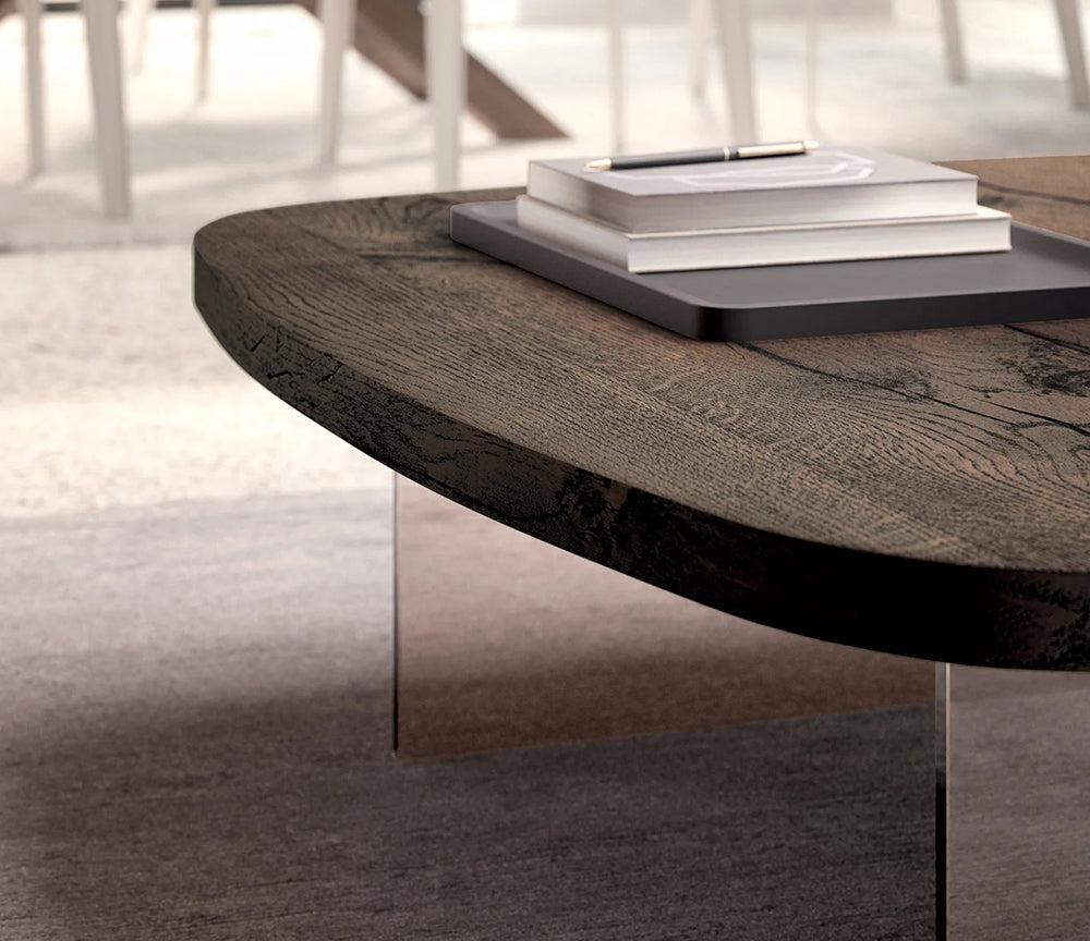 Table basse avec plateau relevable bois - Ozzio - Souffle d'intérieur