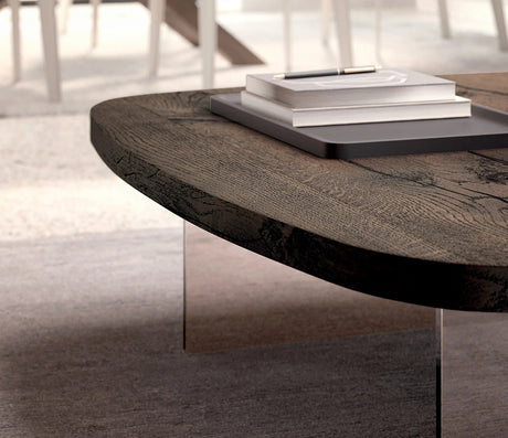Table basse avec plateau relevable bois - Ozzio - Souffle d'intérieur