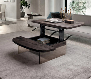 Table basse avec plateau relevable bois - Ozzio - Souffle d'intérieur