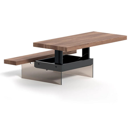 Table basse avec plateau relevable bois - Ozzio - Souffle d'intérieur