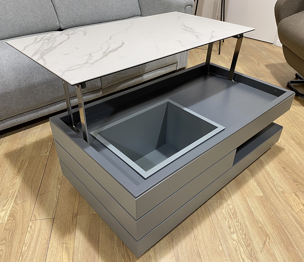 Table basse avec plateau relevable céramique - Souffle d'intérieur

