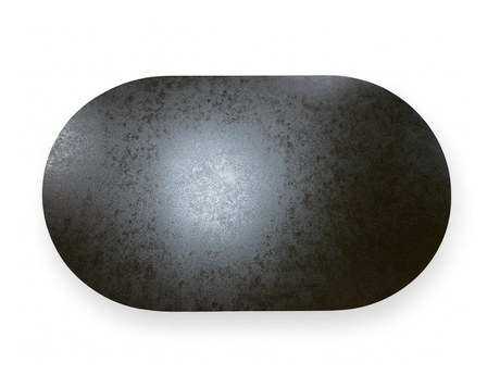 Détail du plateau en céramique noire effet pierre de la table basse Ophélie