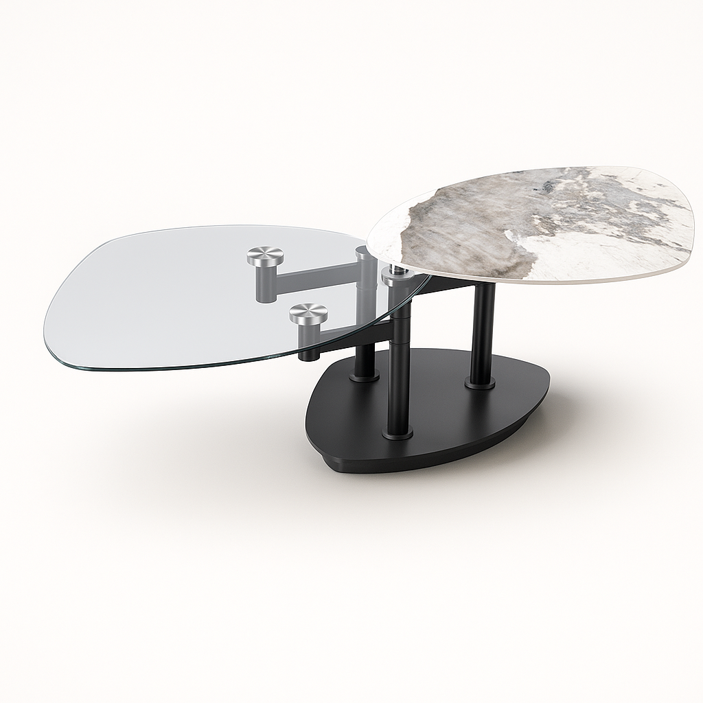 Swivel ceramic coffee table 88x75cm - Sibylle