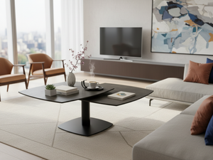 Swivel ceramic coffee table 75x75cm - Theresa