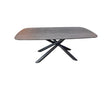 table basse ceramique italienne grise ovale pieds métal noir - Lievens - Gloria - Souffle d'intérieur