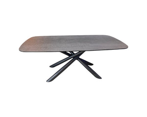 table basse ceramique italienne grise ovale pieds métal noir - Lievens - Gloria - Souffle d'intérieur