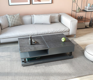 Table basse avec rangement avec plateau relevable - Akante - Souffle d'Intérieur