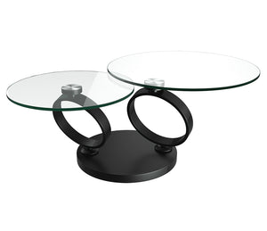 Table basse ronde verre trempé design - Souffle d'intérieur