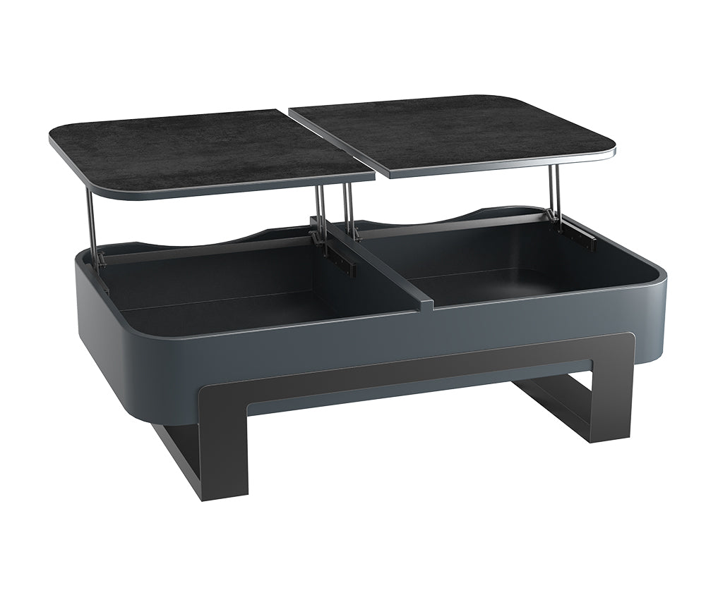 Table basse plateau relevable en céramique rectangulaire - Akante - Souffle d'Intérieur