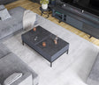 Table basse plateau relevable rectangulaire avec pieds en acier - Akante - Souffle d'Intérieur