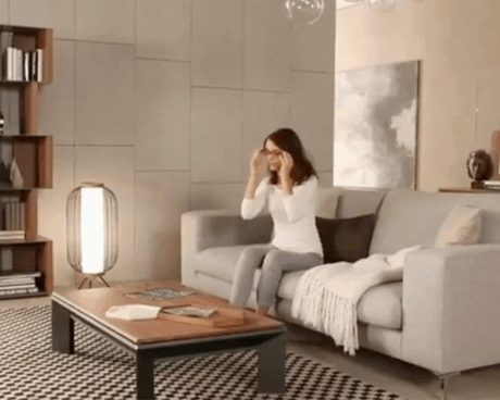 Table basse avec plateau relevable