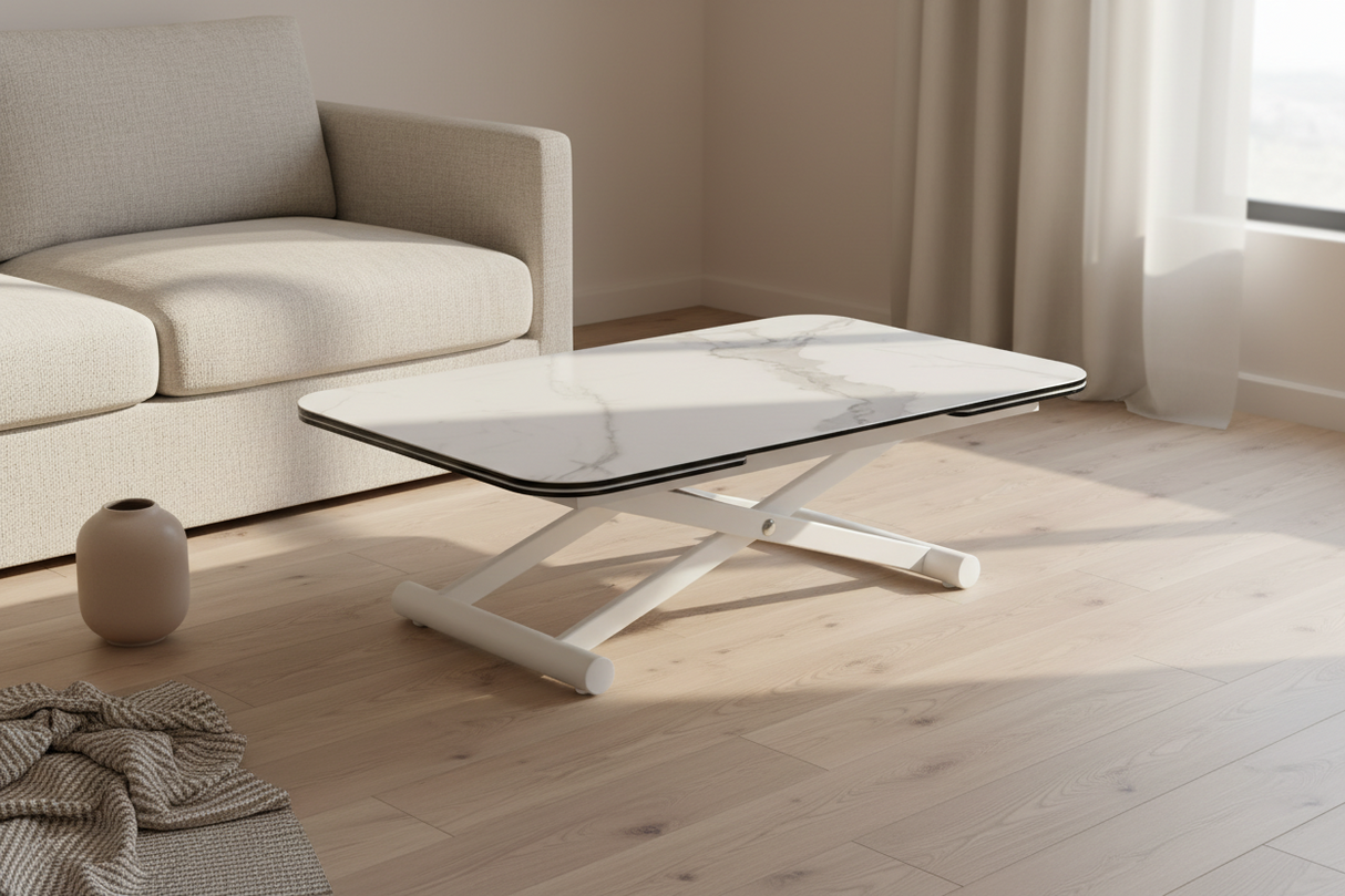 Table basse relevable extensible céramique - Enora