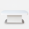 Table basse relevable blanche extensible en verre trempé – modèle Setty Souffle d’Intérieur
