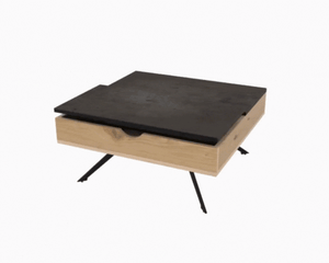 Table basse plateau relevable céramique design carré - Akante - Souffle d'intérieur