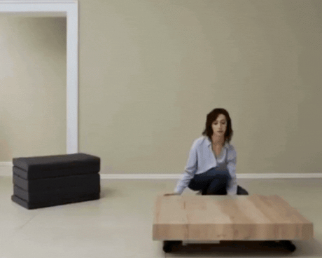 Table basse relevable extensible bois massif - Altacom - Souffle d'intérieur