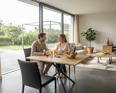 Table basse relevable en bois - LOTUS - ALTACOM