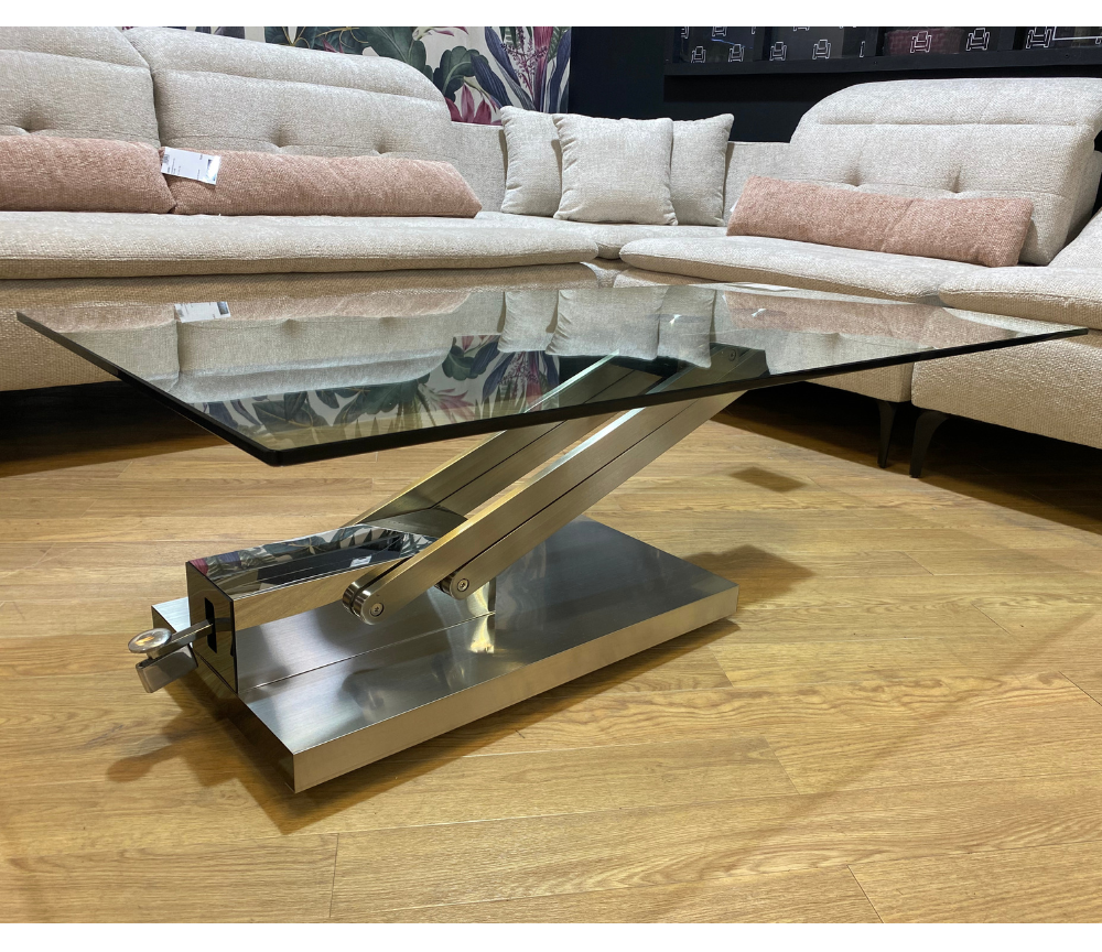 table basse relevable en verre trempé design luxe eda concept - Souffle d'intérieur