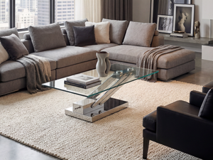 Table basse relevable en verre - Bea