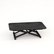 Table basse relevable et extensible en céramique – modèle Enora par Souffle d’Intérieur, design contemporain avec plateau modulable et vérin à gaz.