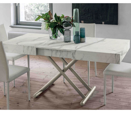 Table basse relevable extensible blanche - Altacom - Souffle d'intérieur