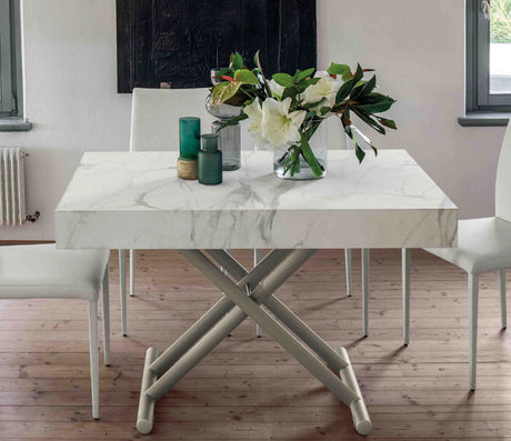Table basse relevable extensible blanche - Altacom - Souffle d'intérieur