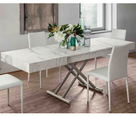 Table basse relevable extensible blanche - Altacom - Souffle d'intérieur